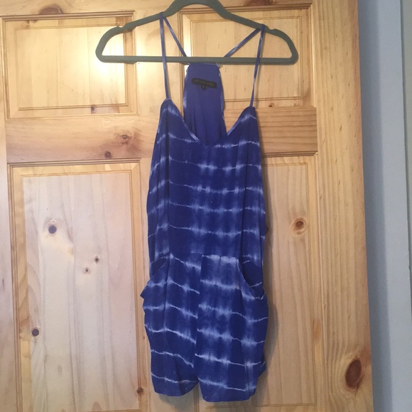 Hot & Delicious M blue tie dye romper - Picture 1 of 3